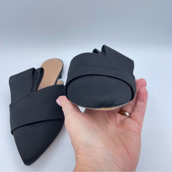 Lewit Italian Satin Side Bow Filippo Mules 38 1/2 Black - Picture 12 of 15